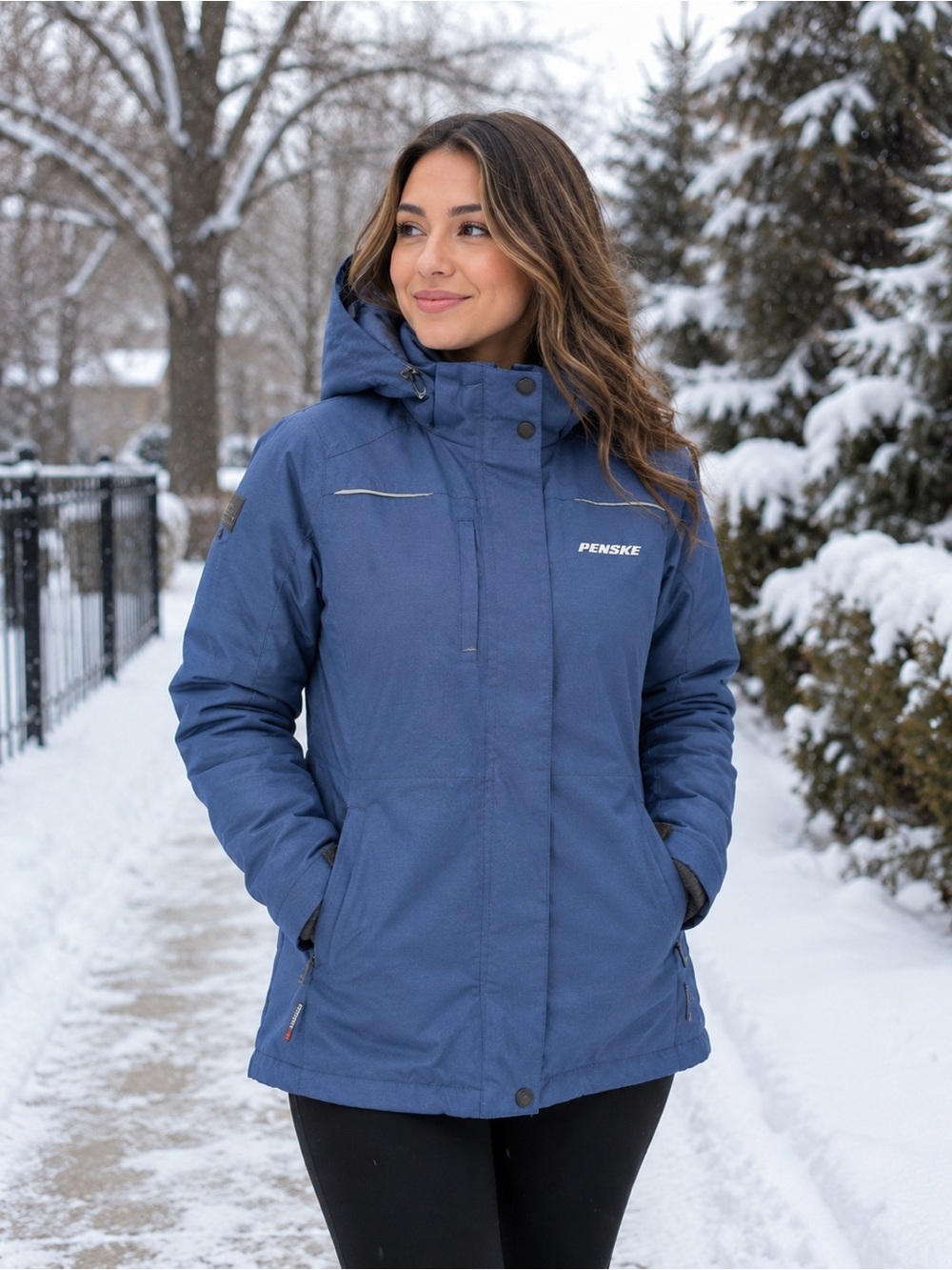 Stormtech Performance Jacket Womens XL Blue Shell Hooded Coat Penske Logo